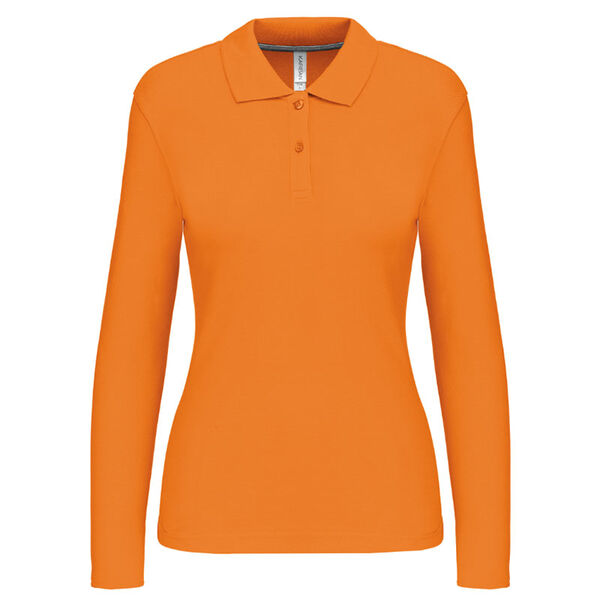 POLO FEMME ML COTON COULEUR R&eacute;f : K244