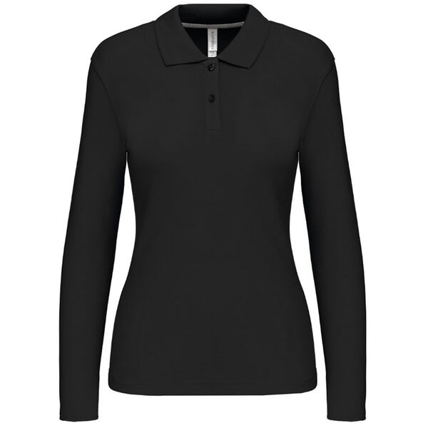 POLO FEMME ML COTON COULEUR R&eacute;f : K244