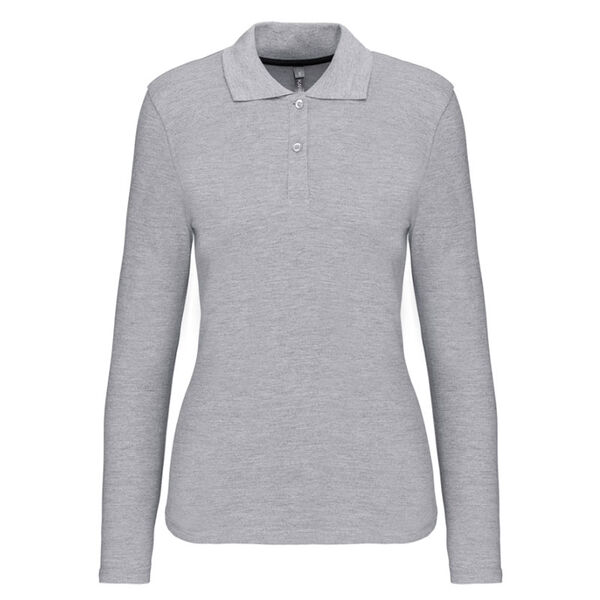 POLO FEMME ML COTON COULEUR R&eacute;f : K244
