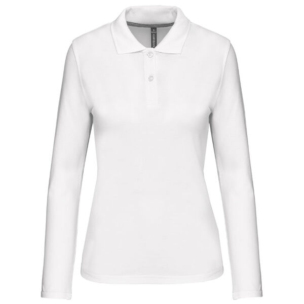 POLO FEMME ML COTON COULEUR R&eacute;f : K244