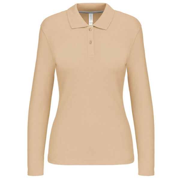 POLO FEMME ML COTON COULEUR R&eacute;f : K244