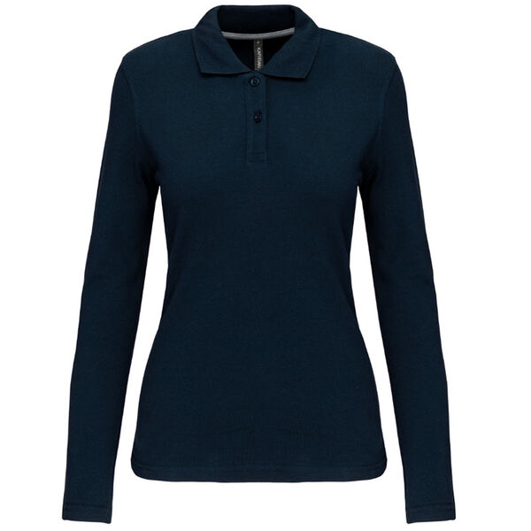 POLO FEMME ML COTON COULEUR R&eacute;f : K244