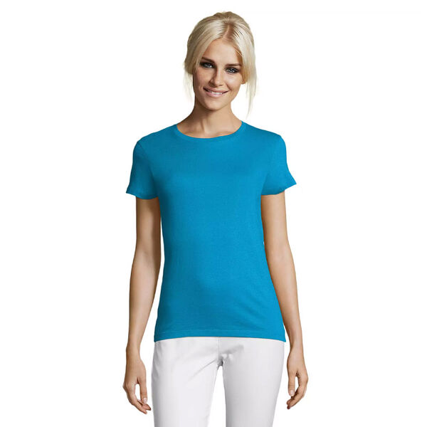 T.SHIRT FEMME 150 GR COL ROND REGENT  REF.01825