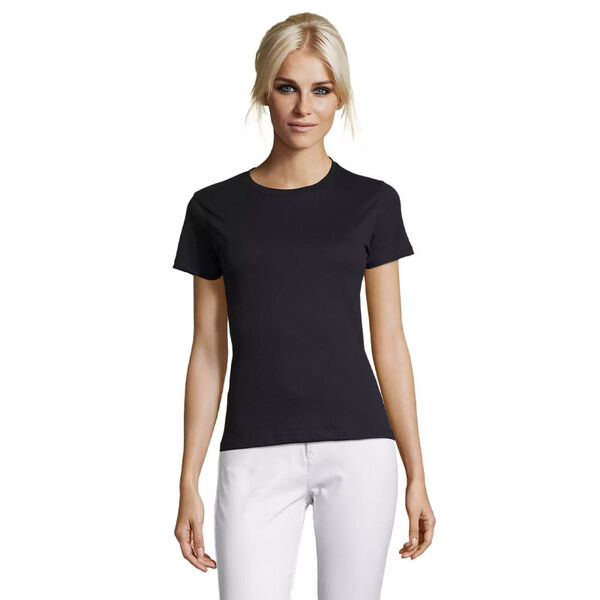 T.SHIRT FEMME 150 GR COL ROND REGENT  REF.01825