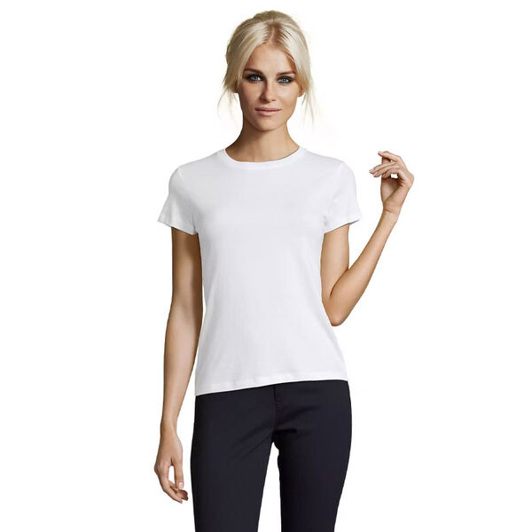 T.SHIRT FEMME 150 GR COL ROND REGENT  REF.01825