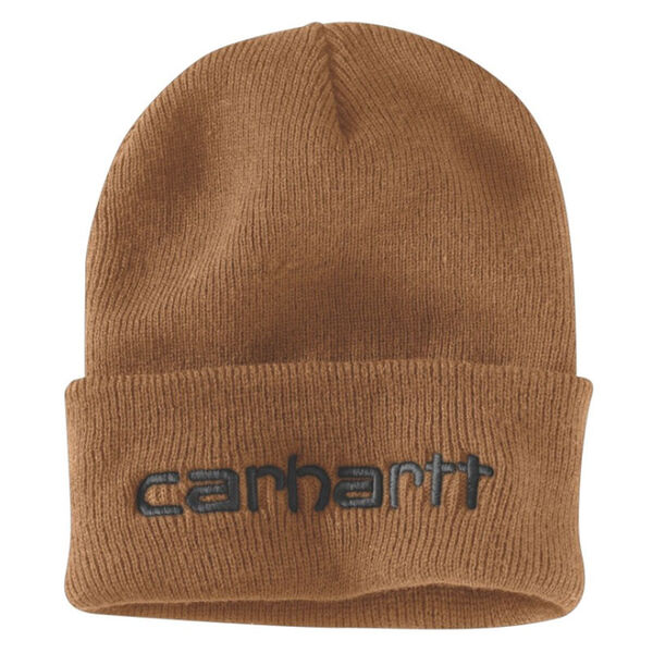 BONNET AVEC LOGO BRODE EN MAILLE COTELEE 100% ACRYLIQUE REF.104068