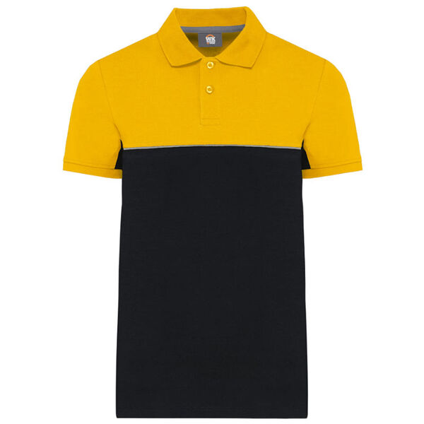 POLO BICOLORE ECORESPONSABLE UNISEXE MC COTON/POLY REF.WK210
