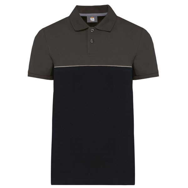POLO BICOLORE ECORESPONSABLE UNISEXE MC COTON/POLY REF.WK210