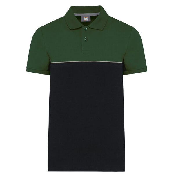 POLO BICOLORE ECORESPONSABLE UNISEXE MC COTON/POLY REF.WK210