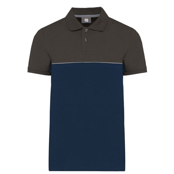 POLO BICOLORE ECORESPONSABLE UNISEXE MC COTON/POLY REF.WK210