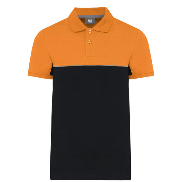POLO BICOLORE ECORESPONSABLE UNISEXE MC COTON/POLY REF.WK210