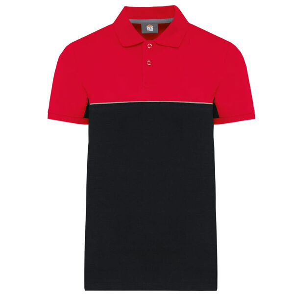 POLO BICOLORE ECORESPONSABLE UNISEXE MC COTON/POLY REF.WK210