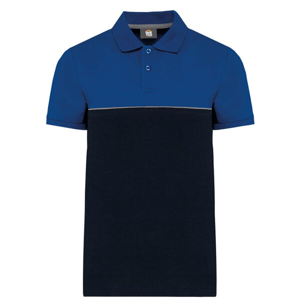POLO BICOLORE ECORESPONSABLE UNISEXE MC COTON/POLY REF.WK210