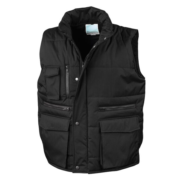 GILET SS MANCHE RESULT MATELASSE POLYESTER ENDUIT PVC R&eacute;f.R127