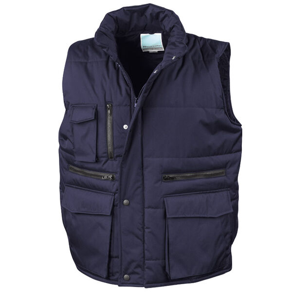 GILET SS MANCHE RESULT MATELASSE POLYESTER ENDUIT PVC R&eacute;f.R127