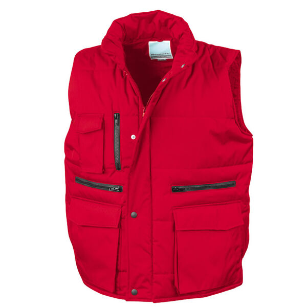 GILET SS MANCHE RESULT MATELASSE POLYESTER ENDUIT PVC R&eacute;f.R127