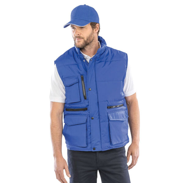 GILET SS MANCHE RESULT MATELASSE POLYESTER ENDUIT PVC R&eacute;f.R127