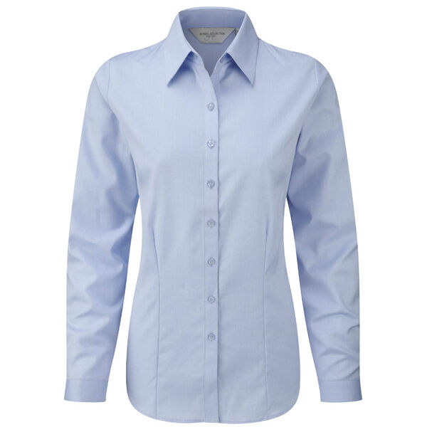 CHEMISE FEMME ML A CHEVRON CP COL SEMI-EVASE REF.RU962F