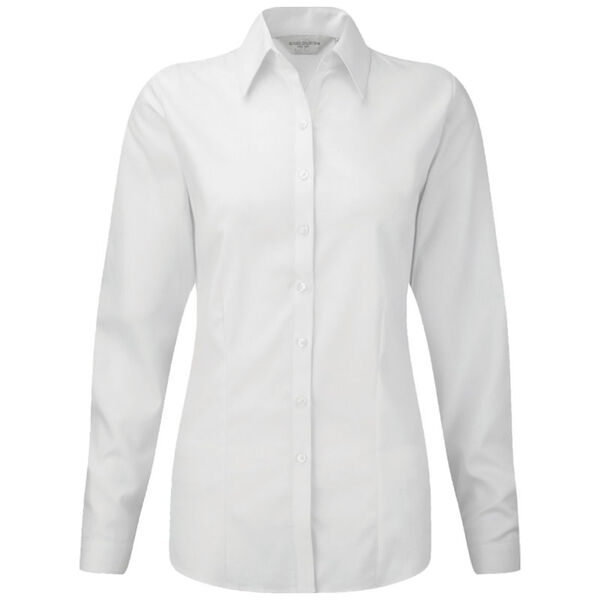 CHEMISE FEMME ML A CHEVRON CP COL SEMI-EVASE REF.RU962F