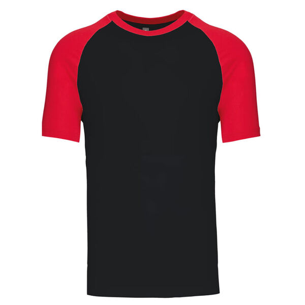T SHIRT KARIBAN BASE BALL MC 100% Coton Bicolore R&eacute;f.K330