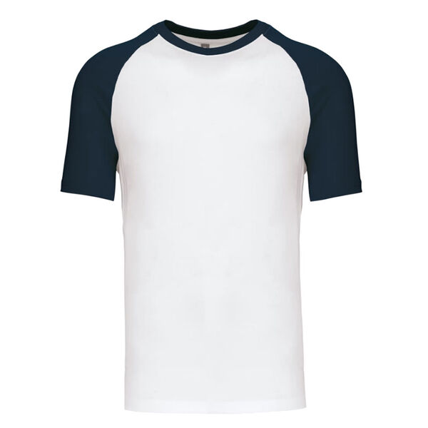 T SHIRT KARIBAN BASE BALL MC 100% Coton Bicolore R&eacute;f.K330
