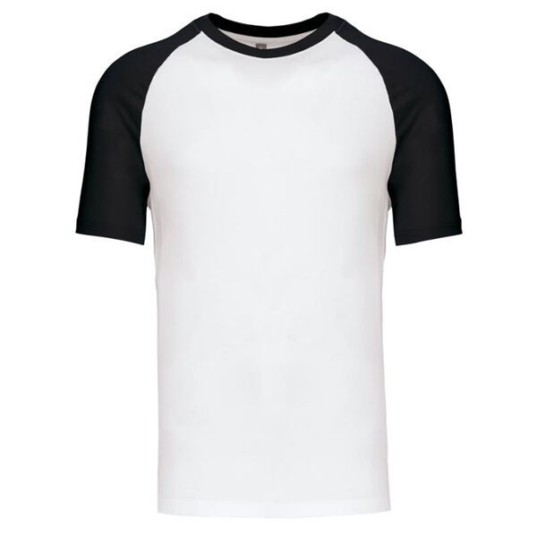 T SHIRT KARIBAN BASE BALL MC 100% Coton Bicolore R&eacute;f.K330