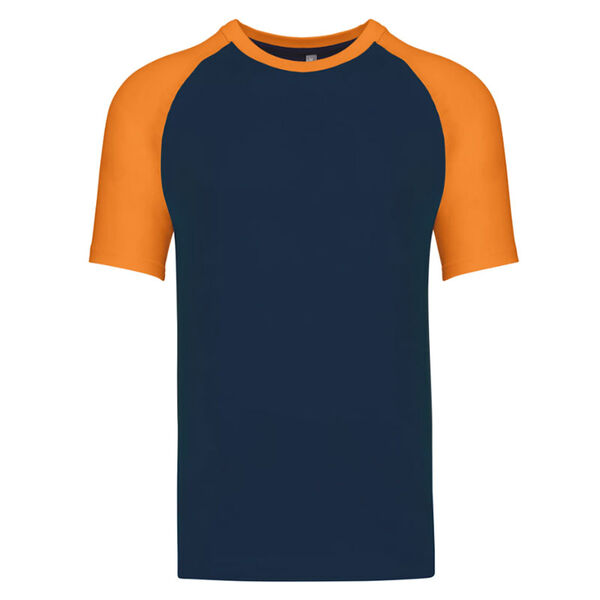 T SHIRT KARIBAN BASE BALL MC 100% Coton Bicolore R&eacute;f.K330