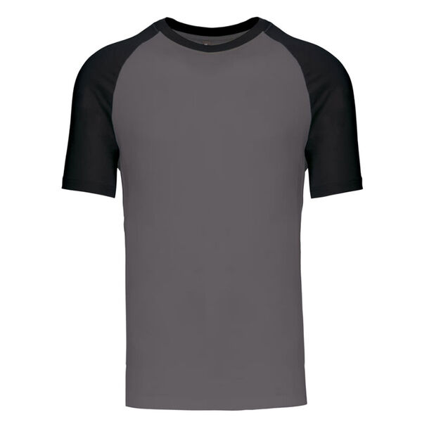 T SHIRT KARIBAN BASE BALL MC 100% Coton Bicolore R&eacute;f.K330