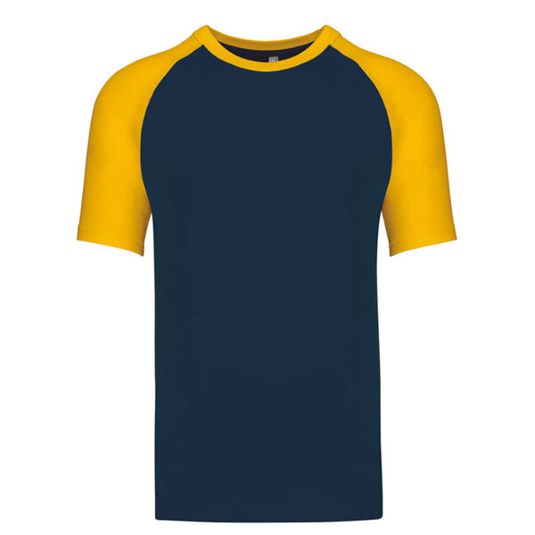 T SHIRT KARIBAN BASE BALL MC 100% Coton Bicolore R&eacute;f.K330