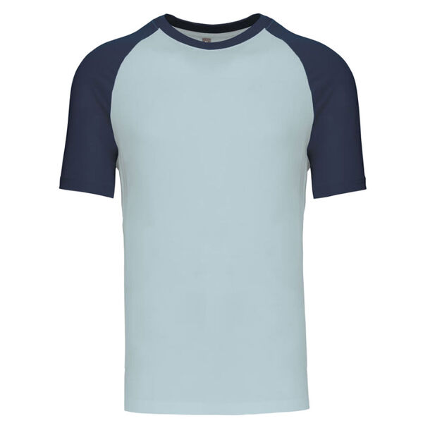 T SHIRT KARIBAN BASE BALL MC 100% Coton Bicolore R&eacute;f.K330