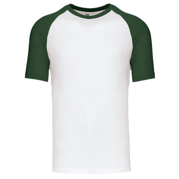 T SHIRT KARIBAN BASE BALL MC 100% Coton Bicolore R&eacute;f.K330