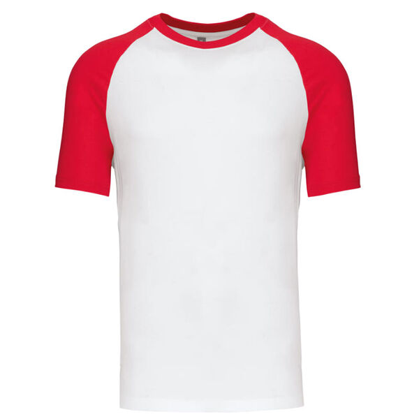 T SHIRT KARIBAN BASE BALL MC 100% Coton Bicolore R&eacute;f.K330