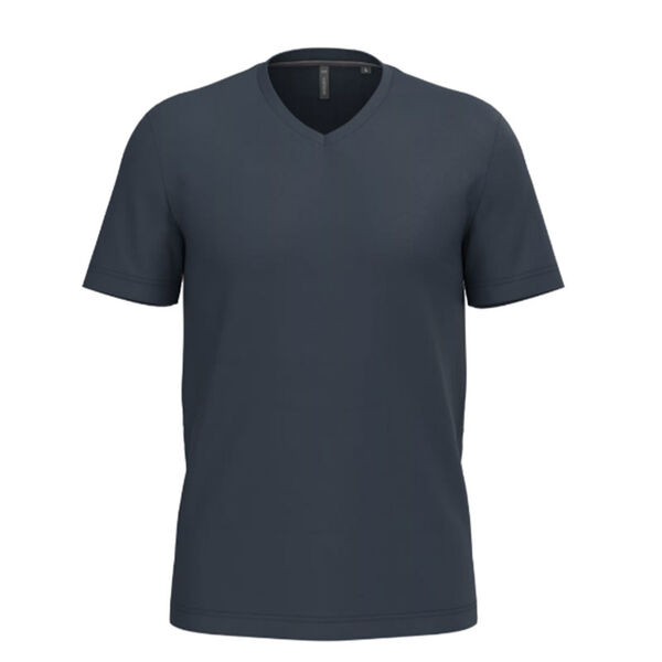 T SHIRT HOMME KARIBAN MC COL V COTON COULEUR R&eacute;f.K357