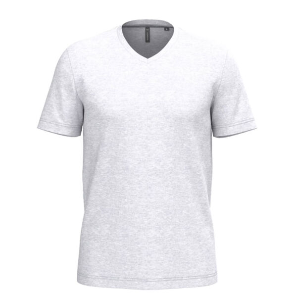 T SHIRT HOMME KARIBAN MC COL V COTON COULEUR R&eacute;f.K357