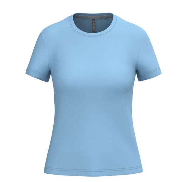 T SHIRT FEM.KARIBAN AJUSTE MC COL ROND COTON R&eacute;f.K380