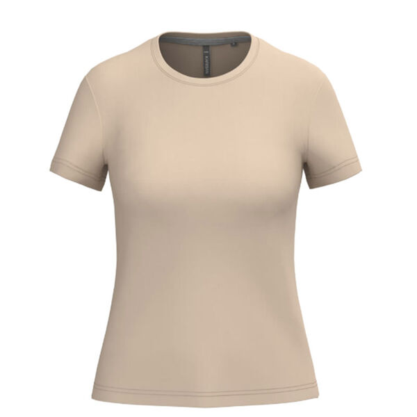 T SHIRT FEM.KARIBAN AJUSTE MC COL ROND COTON R&eacute;f.K380