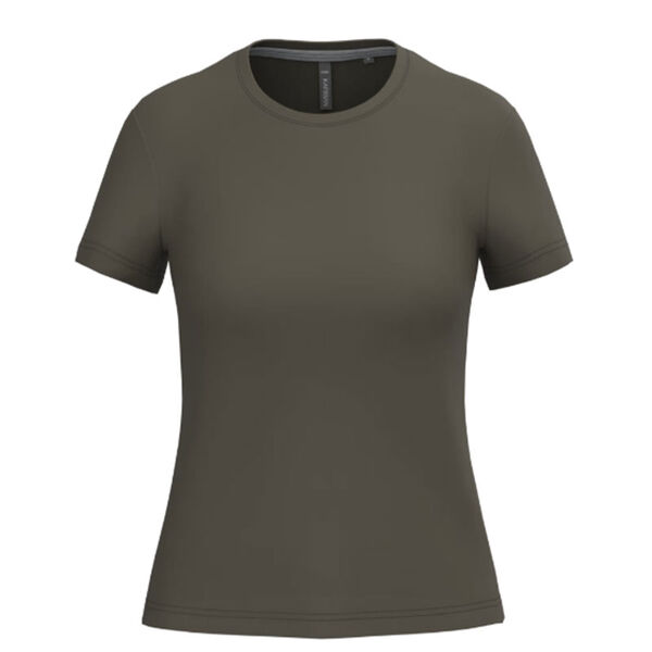 T SHIRT FEM.KARIBAN AJUSTE MC COL ROND COTON R&eacute;f.K380