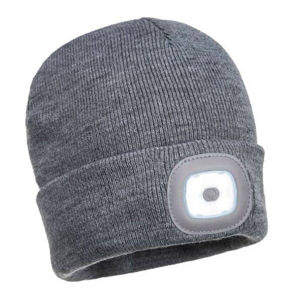 BONNET BEANIE AVEC LED RECHARGABLE 100% ACRYLIQUE REF.B029