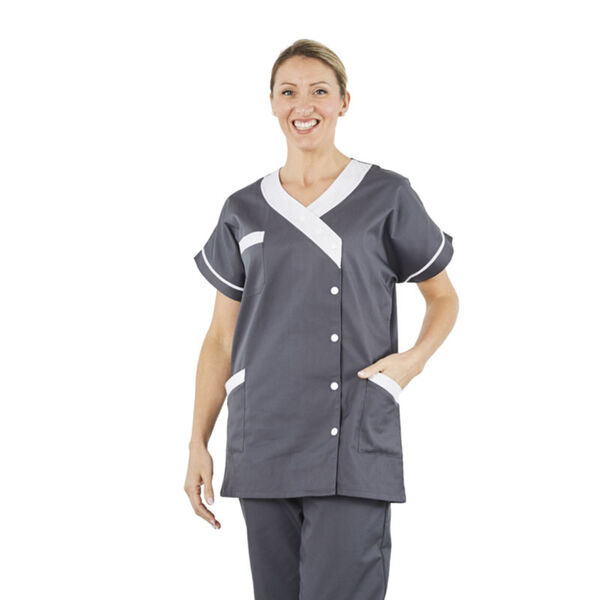 TUNIQUE TANA BICOLORE COL V MC KIMONO POLY/COTON 200GR